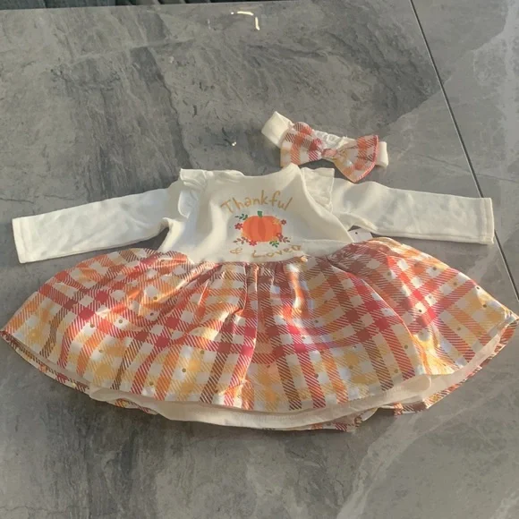 Baby Starters - Rashti & Rashti - Thanksgiving Dress with attached onesie - 9 M - Picture 16 of 16